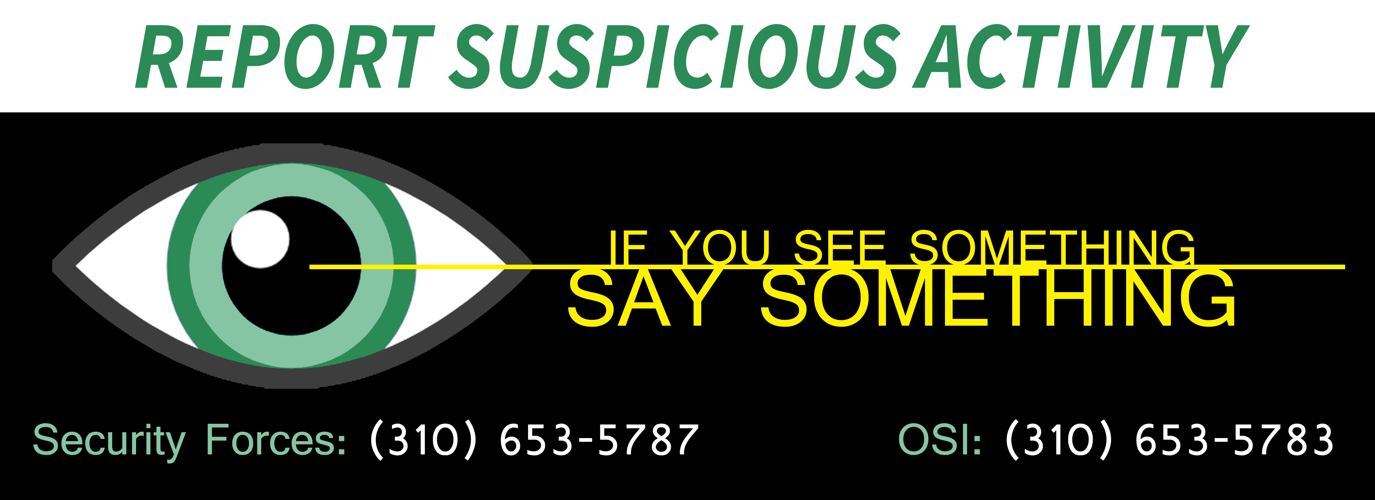 Report suspicious activity